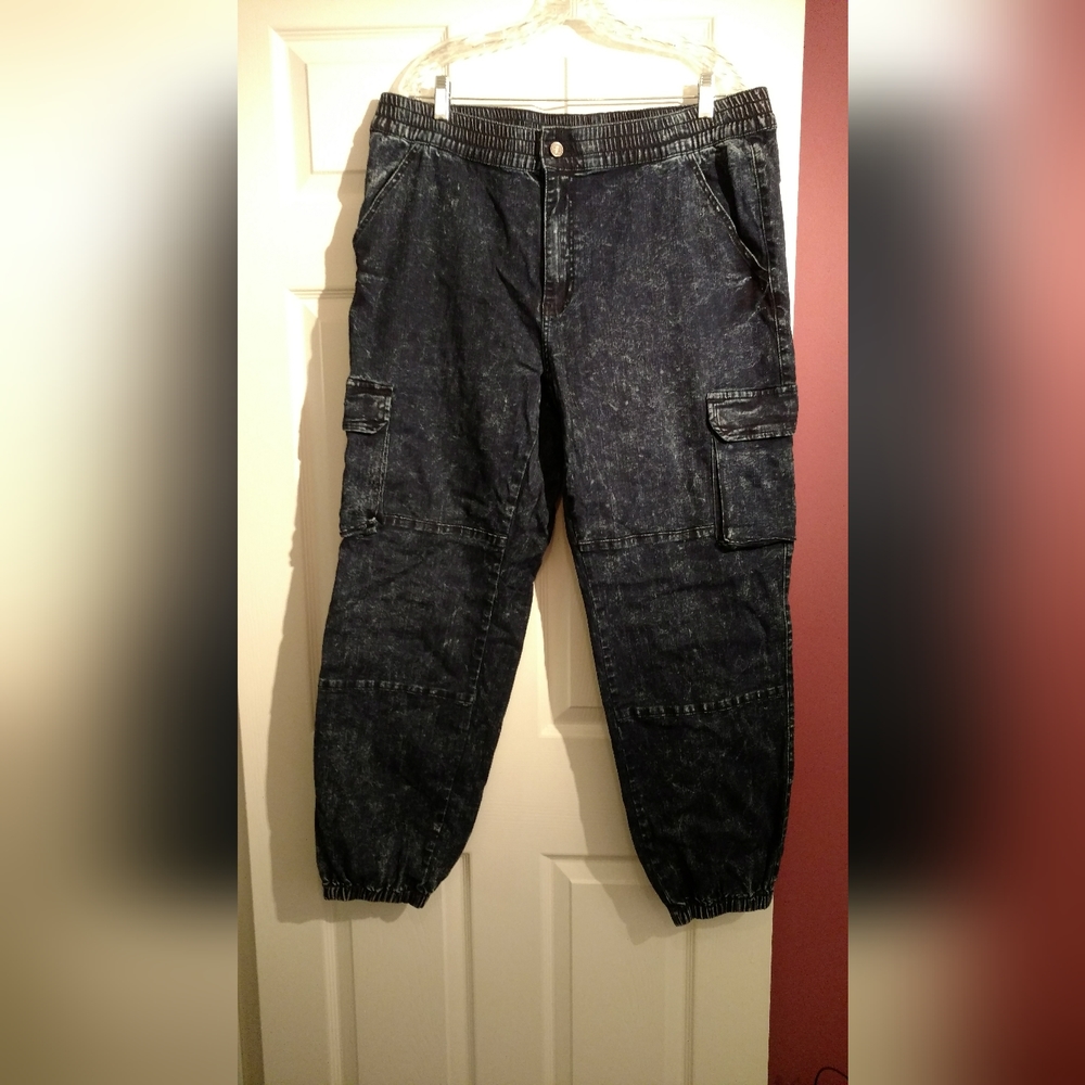 Fashion Nova Denim Cargo Joggers
